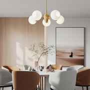 Ribbed Glass Ball Chandelier-DWHOME