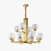 Chandelier en laiton et verre côtelé - DWHOME
