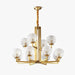 Ribbed Glass Brass Chandelier - DWHOME