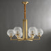 Ribbed Glass Brass Chandelier - DWHOME