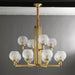 Ribbed Glass Brass Chandelier - DWHOME