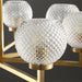 Ribbed Glass Brass Chandelier - DWHOME