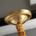 Ribbed Glass Brass Chandelier - DWHOME