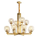 Ribbed Glass Brass Chandelier - DWHOME