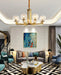 Ribbed Glass Brass Chandelier - DWHOME