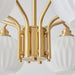 Ribbed Glass Gold Chandelier - DWHOME