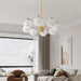 Ribbed Glass Gold Chandelier - DWHOME