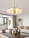 Ribbed Glass Gold Chandelier - DWHOME