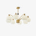 Ribbed Glass Gold Chandelier - DWHOME