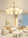 Ribbed Glass Gold Chandelier - DWHOME