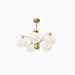 Ribbed Glass Gold Chandelier - DWHOME