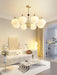 Ribbed Glass Gold Chandelier - DWHOME