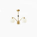 Ribbed Glass Gold Chandelier - DWHOME