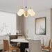 Ribbed Glass Gold Chandelier - DWHOME