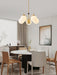 Ribbed Glass Gold Chandelier - DWHOME