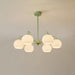 Ribbed Glass Matcha Chandelier - DWHOME