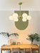 Ribbed Glass Matcha Chandelier - DWHOME