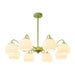 Ribbed Glass Matcha Chandelier - DWHOME