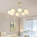 Ribbed Glass Matcha Chandelier - DWHOME