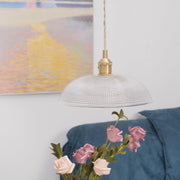 Ribbed Spiral Pendant Swag Light-DWHOME