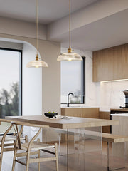 Ribbed Spiral Pendant Swag Light-DWHOME