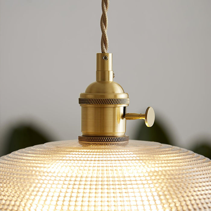 Ribbed Spiral Pendant Light.