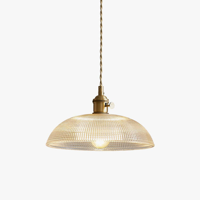 Ribbed Spiral Pendant Light.