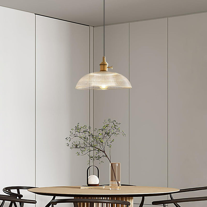 Ribbed Spiral Pendant Swag Light-DWHOME