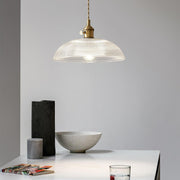 Ribbed Spiral Pendant Swag Light-DWHOME