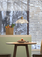 Ribbed Spiral Pendant Swag Light-DWHOME