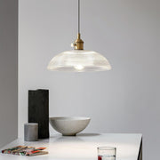 Ribbed Spiral Pendant Swag Light-DWHOME