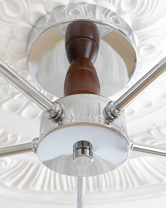 Ribbed Walnut Ceiling Lamp - DWHOME