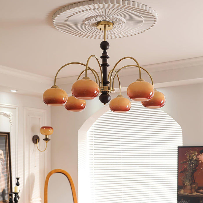 Ripe Persimmon Chandelier-DWHOME