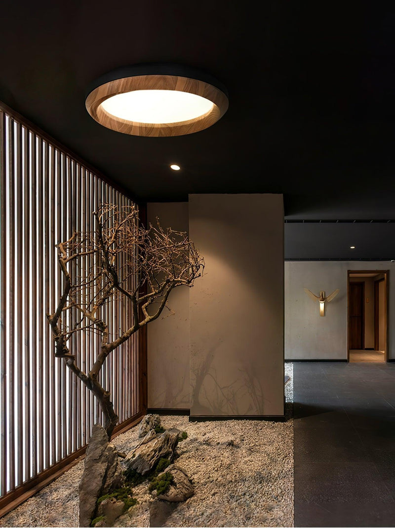 Ripple Wood Ceiling Light-DWHOME