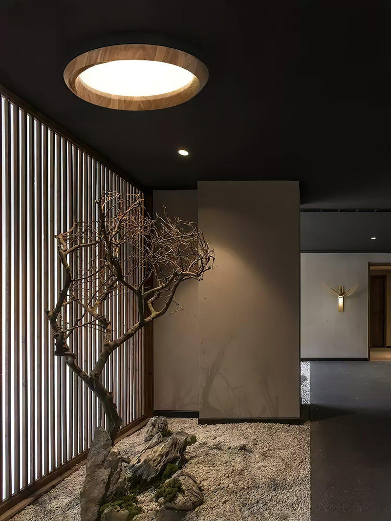 Ripple Wood Ceiling Light-DWHOME