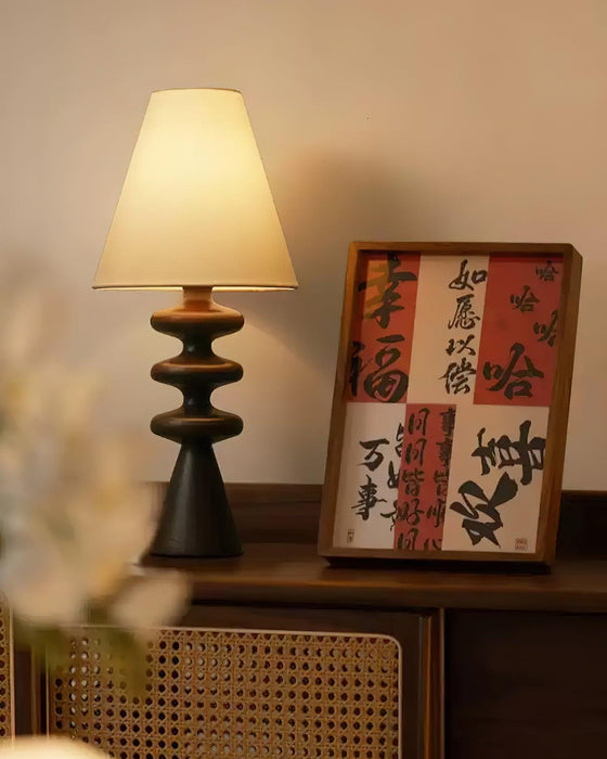 Ripple Wood Table Lamp-DWHOME