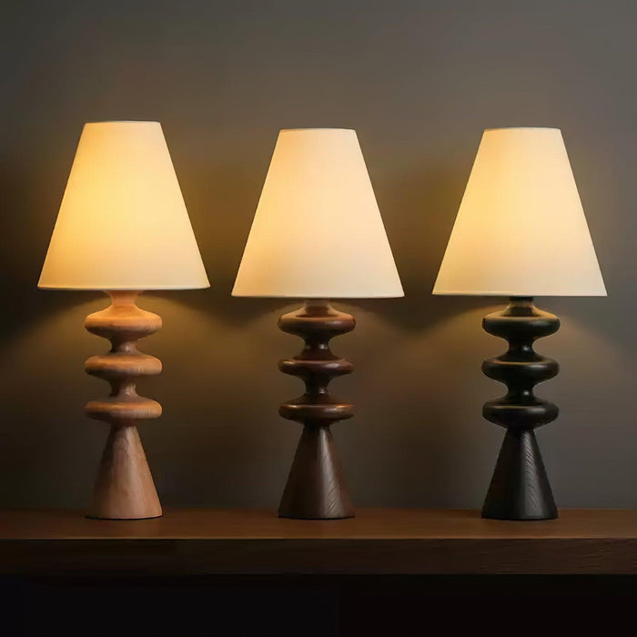 Ripple Wood Table Lamp-DWHOME