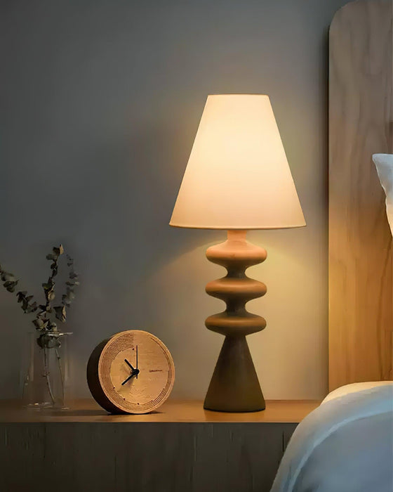 Ripple Wood Table Lamp-DWHOME