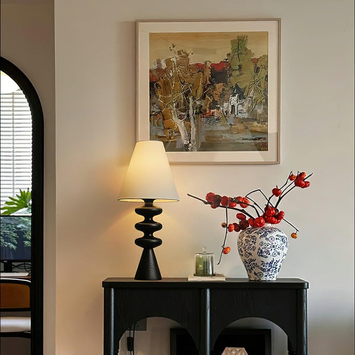 Ripple Wood Table Lamp-DWHOME