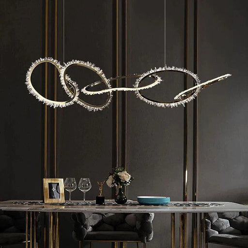 Kevyn Modern Rock Crystal Irregular Living Room Chandelier, Staircase Chandelier-DWHOME