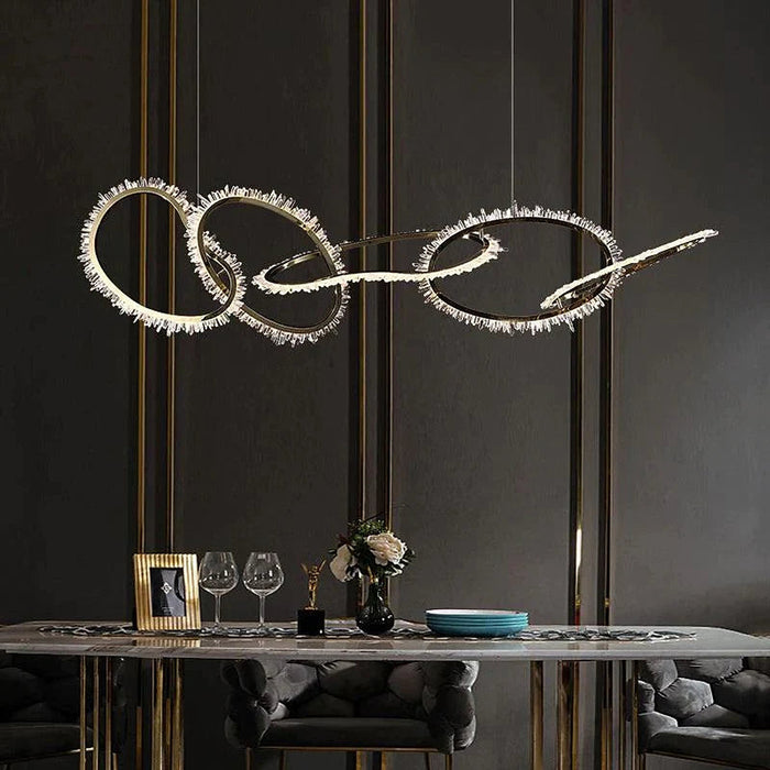 Kevyn Modern Rock Crystal Irregular Living Room Chandelier, Staircase Chandelier-DWHOME