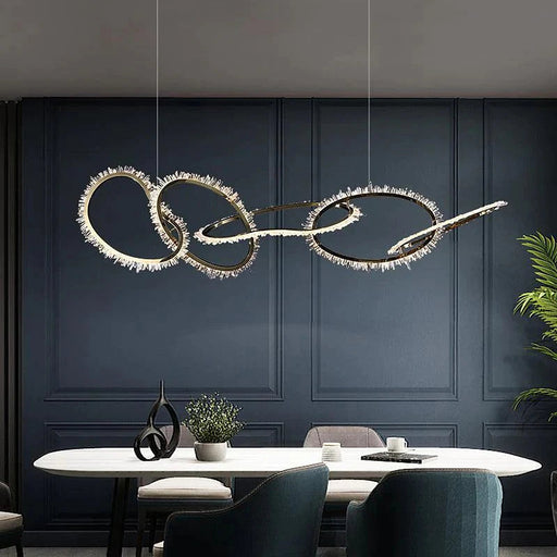 Kevyn Modern Rock Crystal Irregular Living Room Chandelier, Staircase Chandelier-DWHOME