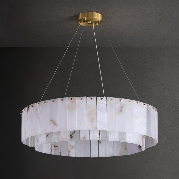 Rock Alabaster Chandelier.