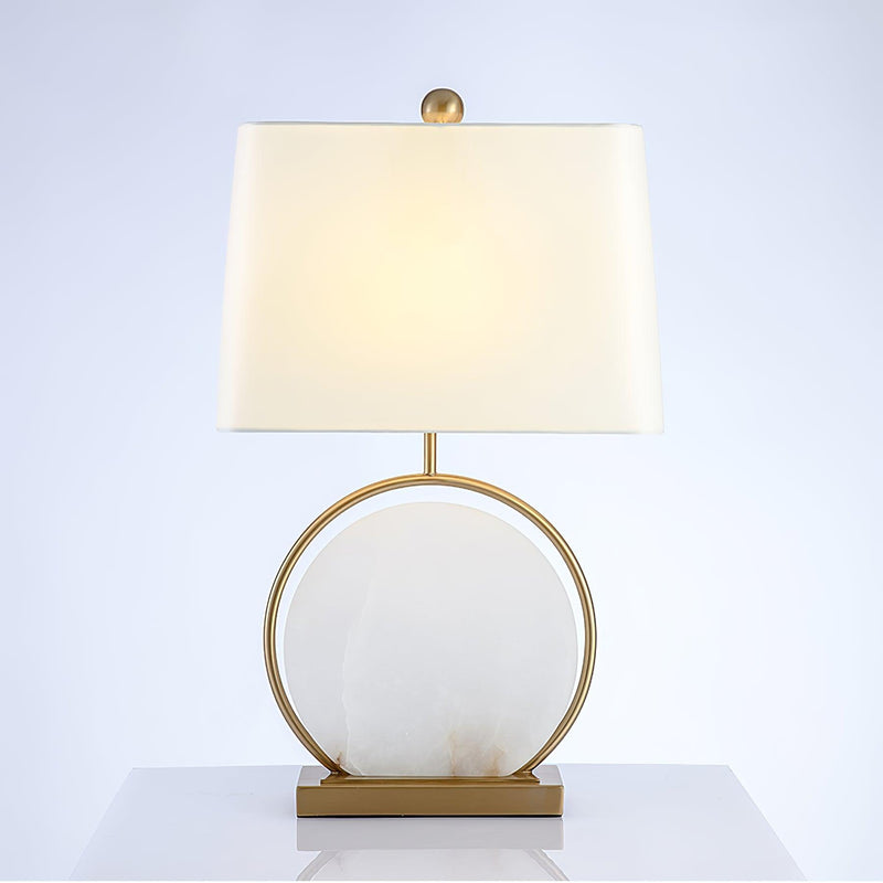 Roma White Marble Table Lamp-DWHOME