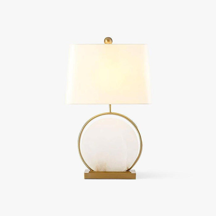 Roma White Marble Table Lamp-DWHOME