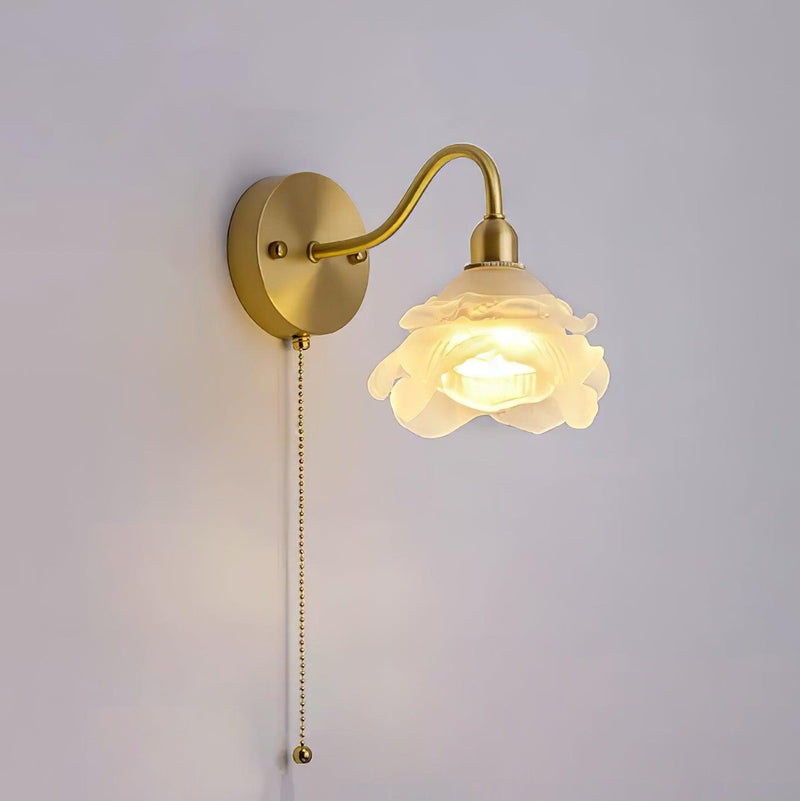 Rose Brass Wall Light-DWHOME