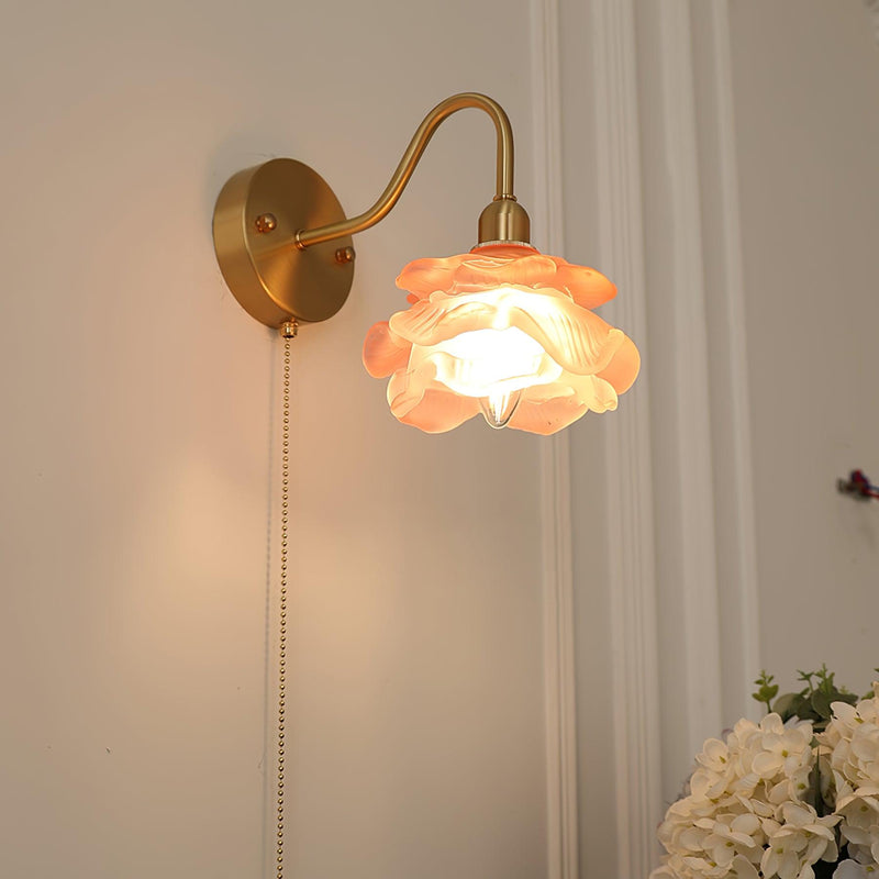 Rose Brass Wall Light-DWHOME