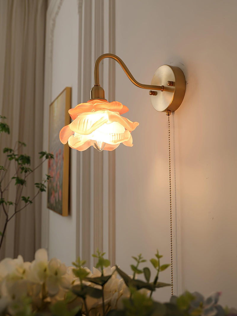 Rose Brass Wall Light-DWHOME