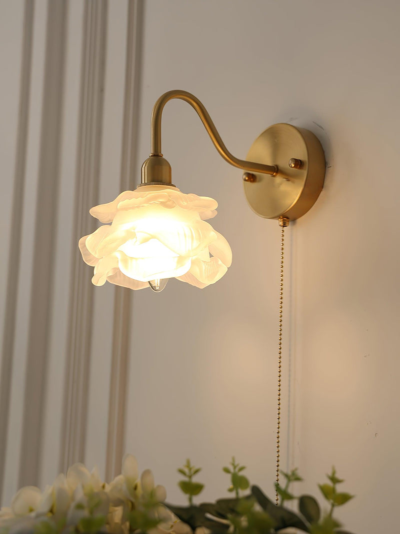 Rose Brass Wall Light-DWHOME