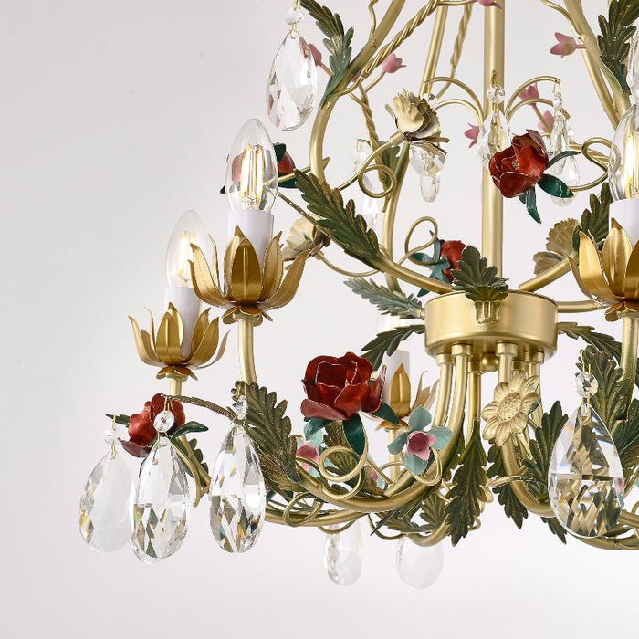 Rose Flowers Chandelier-DWHOME